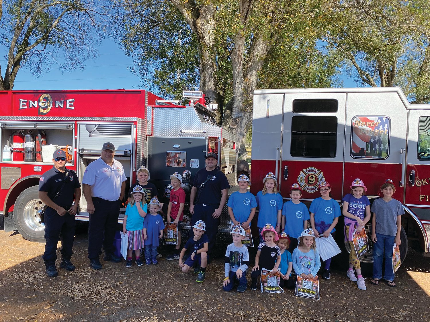 City firefighters spend time teaching Cornerstone Home Educators’ students about fire safety.